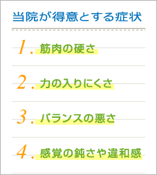 当院が得意とする症状