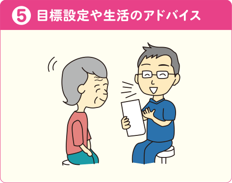 目標設定や生活のアドバイス